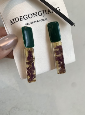 Atelier Koa  干花滴胶树脂耳环出口日本超美夏季度假耳环