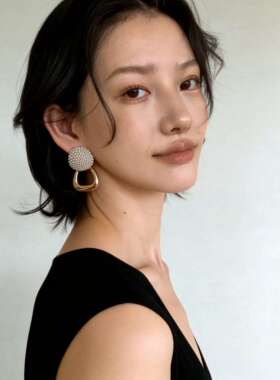 Atelier Koa 日本大小姐耳环气质可爱款金属耳环