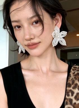 Toxic F ｜有毒植物 手工编织的白色大花朵超美