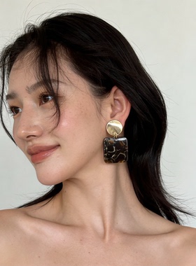 Toxic F｜有毒植物 醋酸手工方块气质耳环