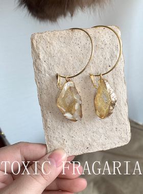 Toxic F ｜有毒植物 天然醋酸滴胶款日本手工耳环