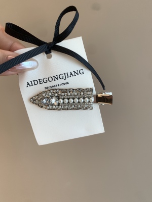 韩国轻奢进口醋酸小花奶油珠光亚克力花朵发夹