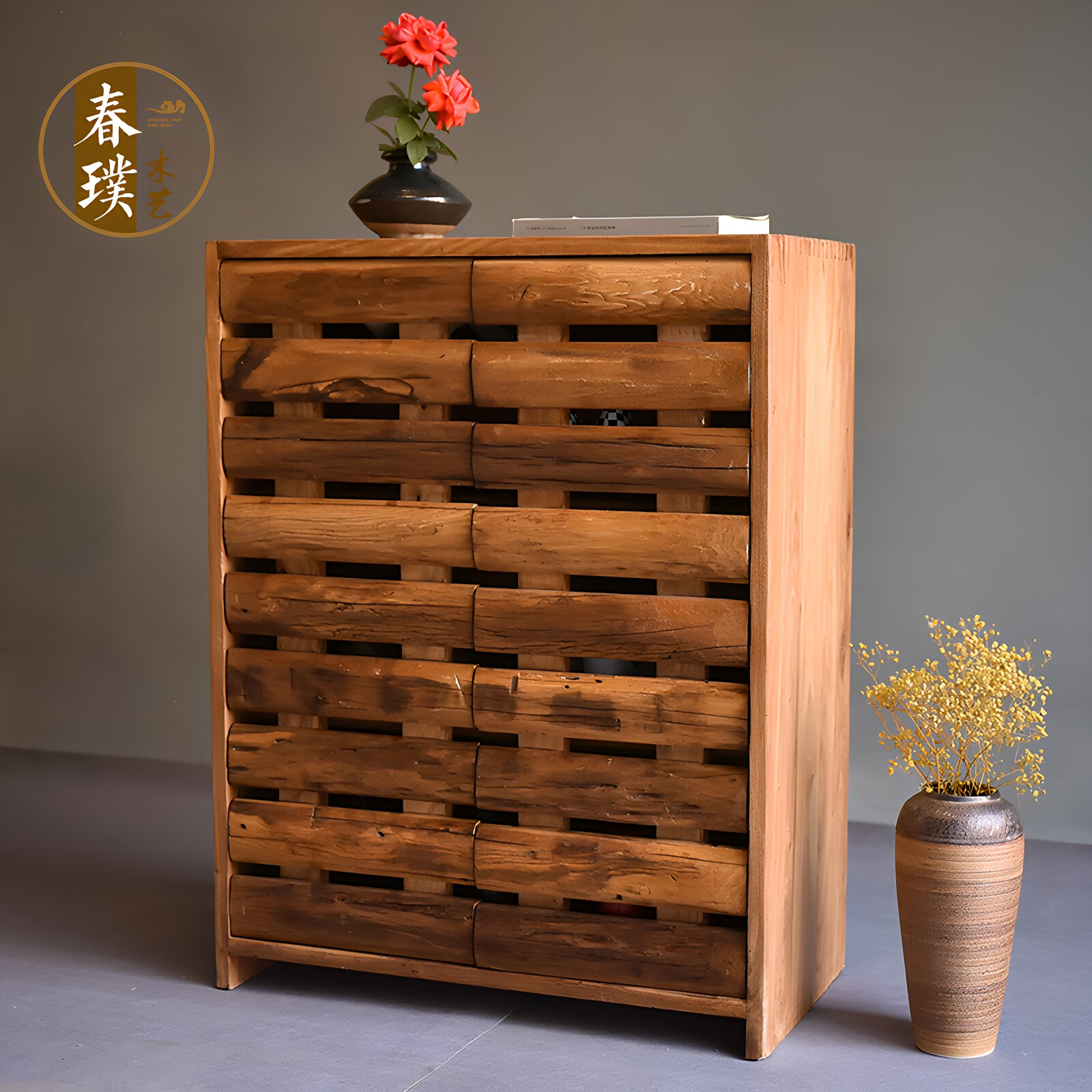 春璞中式复古鞋柜入户玄关柜