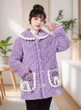 小香风特厚棉衣棉服女生秋冬季加绒加厚外套女短款小个子棉袄外衣