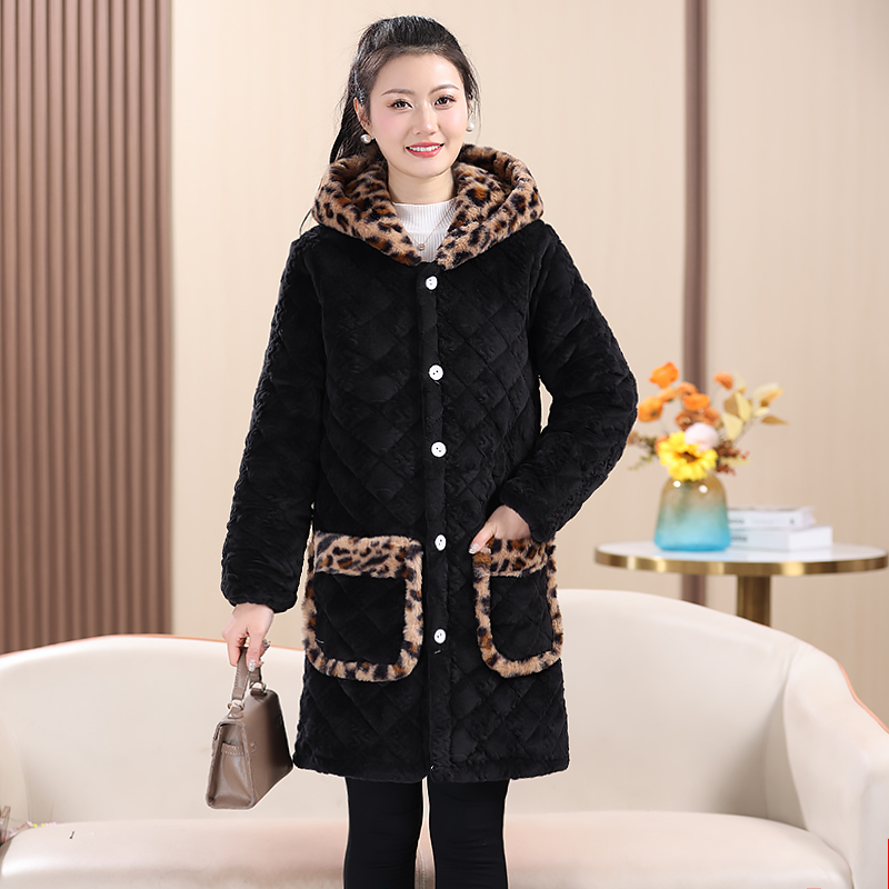 中长款罩衣女加绒休闲宽松显瘦