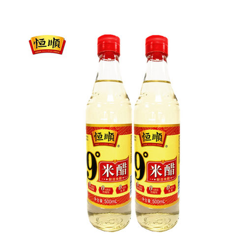 镇江特产恒顺 9度米醋 500ml×2瓶 纯粮酿造 泡醋蛋 黄豆黑豆花生 - 封面