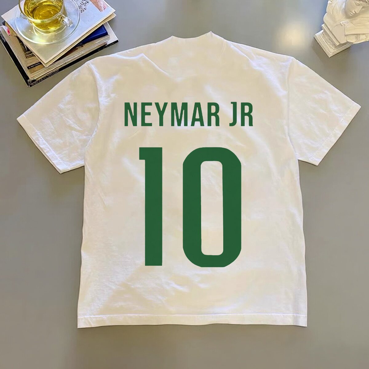 美式复古字母印花重磅短袖男夏季oversize宽松休闲情侣纯棉T恤潮