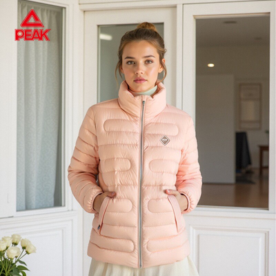 匹克户外立领羽绒服女保暖运动