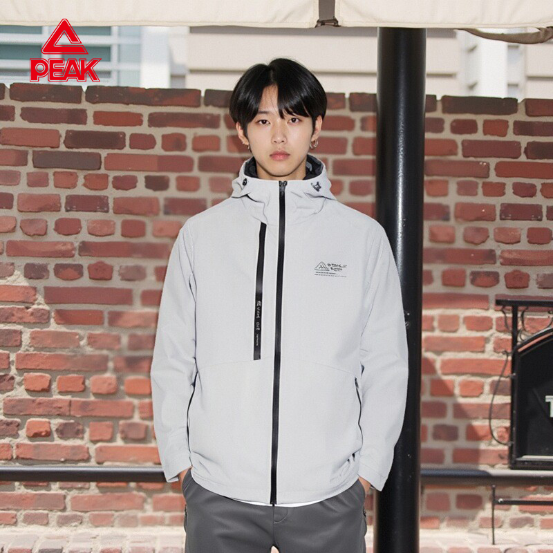 匹克秋季连帽风衣男运动休闲外套