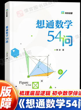 想通数学54问 初中通用二进制数怎么转换方程函数图形教程书籍 青少年数学思维训练 数学计算技巧 解题方法与技巧初中数学教程