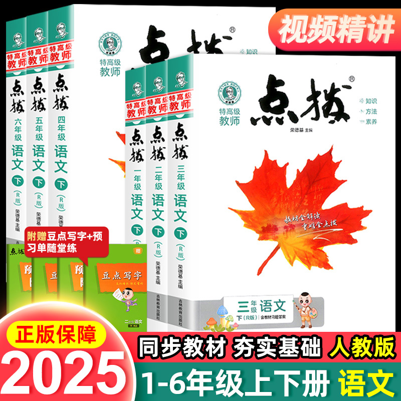 2025新版小学点拨一二三四六年级上下册语文人教部编版版小学生课本同步训练课时作业本点拨解析教材课堂笔记参考资料复习详解教辅