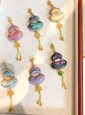 【成品】葫芦纯手工非遗宋锦新中式复古压襟挂件旗袍汉服配饰装饰