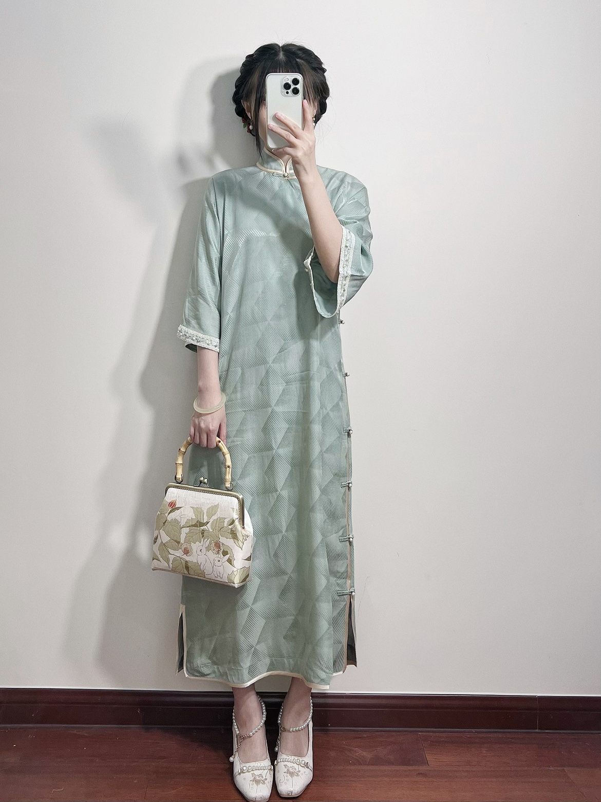 言坊年代倒大袖开襟复古民国宽松