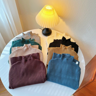 上衣套头衫 女童高领毛衣2023新款 针织衫 加厚打底衫 保暖潮 儿童冬季