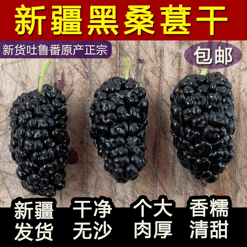 25年新疆吐鲁番黑桑椹大果干果500g桑葚泡水茶桑葚干无沙免洗新货