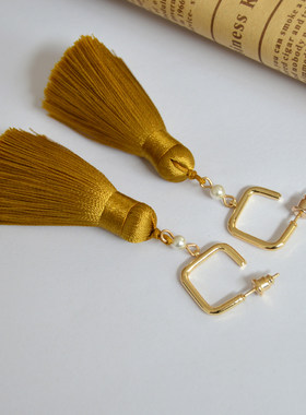 时尚流苏耳环复古时尚百搭复古