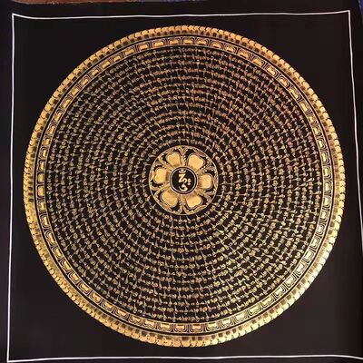 手绘唐卡西藏100cm一米咒轮更好