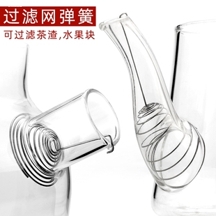 茶壶嘴过滤网弹簧玻璃养生水壶内置泡煮茶叶滤网漏不锈钢过滤配件