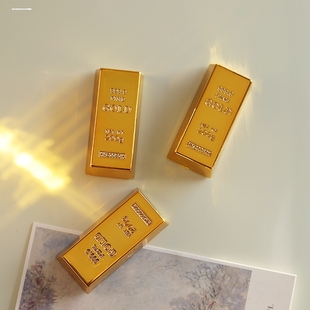 高仿金砖金条创意冰箱贴磁性贴3d立体小黄鱼道具饰品送人礼物礼品