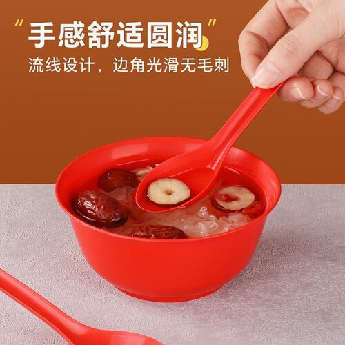 一次性汤勺塑料外卖打包便宜水晶