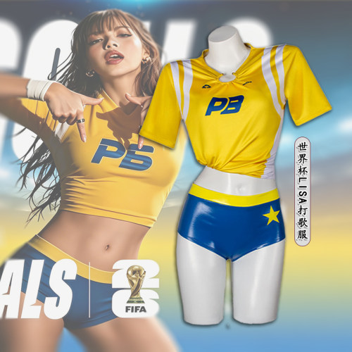 美加墨世界杯同款打歌服cos Lisa同款拉拉队体操服世界杯足球宝贝