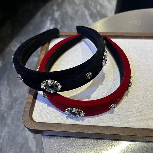 秋冬新款时尚闪钻气质压发发箍女高级感轻奢发卡韩国头箍头饰发饰