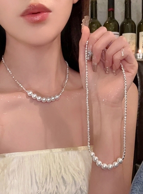 其他珍珠碎银子珍珠链女项链