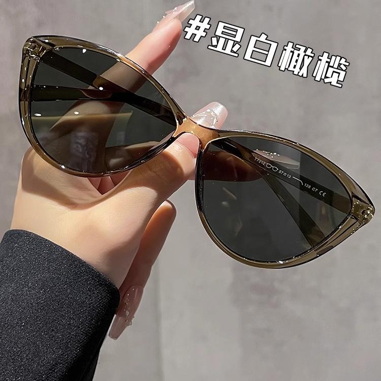 韩国GENUE MOSNT偏光猫眼墨镜方圆脸显脸小防紫外太阳镜可配度数