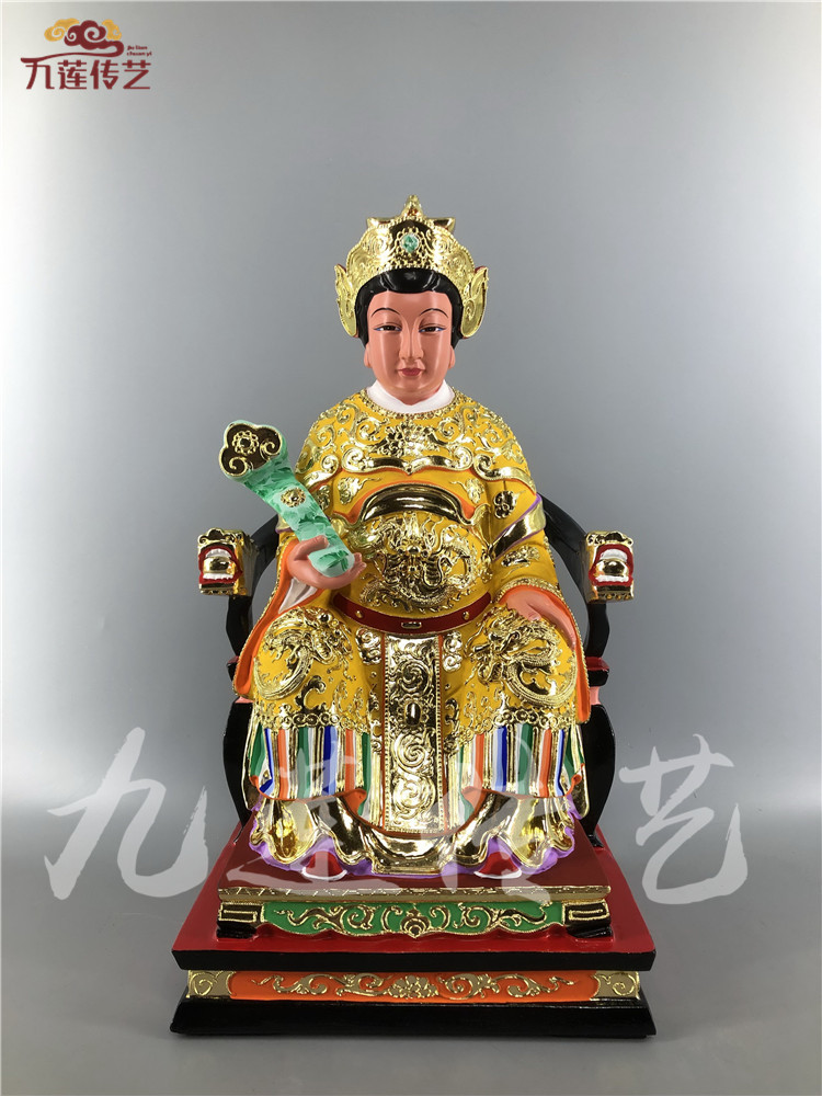 木雕王母娘娘瑶池金母线雕香樟木