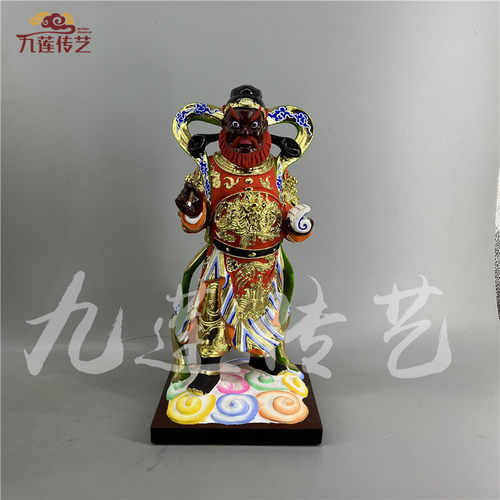 木雕古典漆线雕香樟木辛元帅供奉