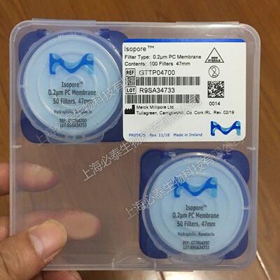 议价Merck Millipore密理博 0.22UM 聚碳酸酯过滤膜PC膜GTTP04700