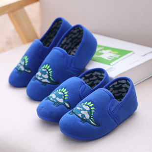 春秋卡通男女童儿童家居鞋木地板轻便换脚鞋子室内男孩地板拖鞋