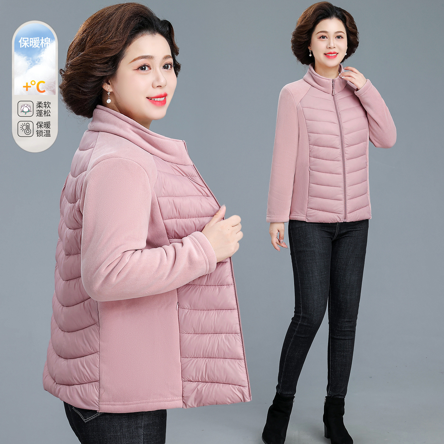 2025新款冬季棉服外套显瘦女士棉衣保暖棉袄时尚修身大码女装棉衣