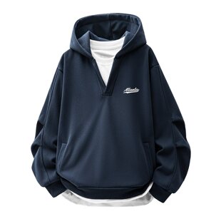 3D挂拍 WY0191-P55 60%棉40%聚酯纤维 2025秋季假两件卫衣男