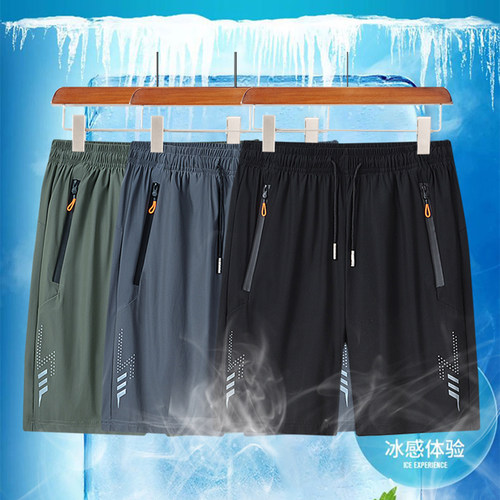 2026夏季爆款冰丝印花弹力男士短裤男直筒5分中裤薄款速干透气凉