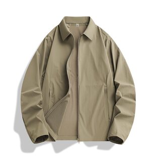 新品 春季 男士 大码 夹克外套 翻领软壳冲锋衣防风防水透气开衫 8XL