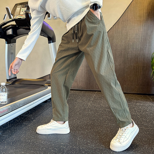 细条纹休闲裤 聚酯纤维100%尺码 5058 控95加绒p68 常规p58 3色