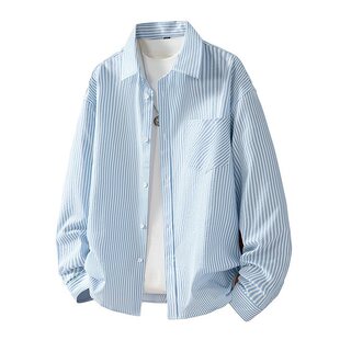 长袖宽松男女衬衫C2561