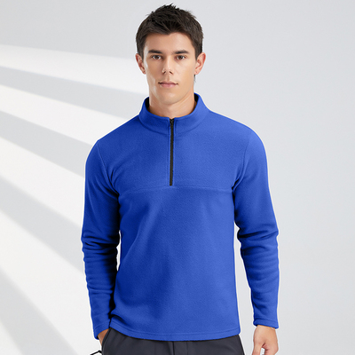 户外秋冬季抓绒衣男女款加绒加厚保暖半拉链休闲上衣