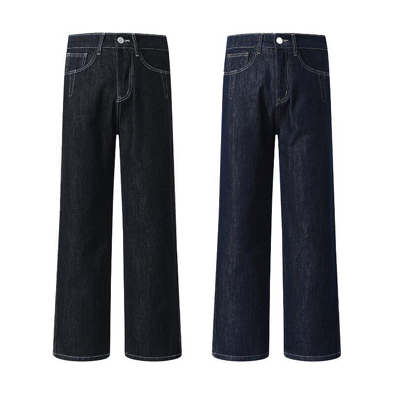 深度库存 美式直筒黑色柔软休闲牛仔裤男女复古直筒裤2026新款秋