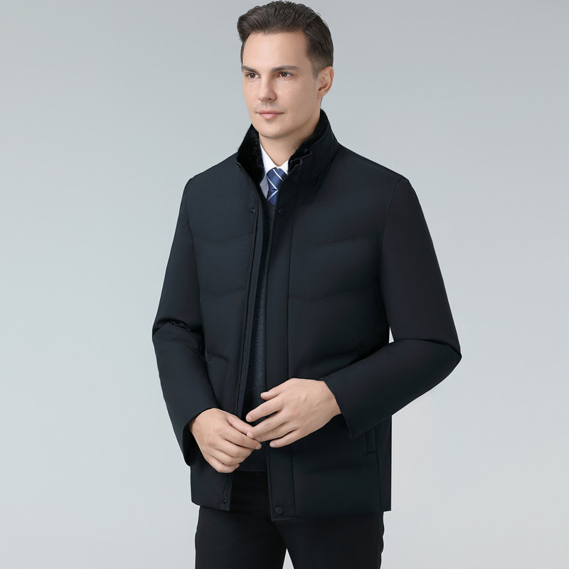 波士顿旗舰店加厚水貂毛领羽绒服