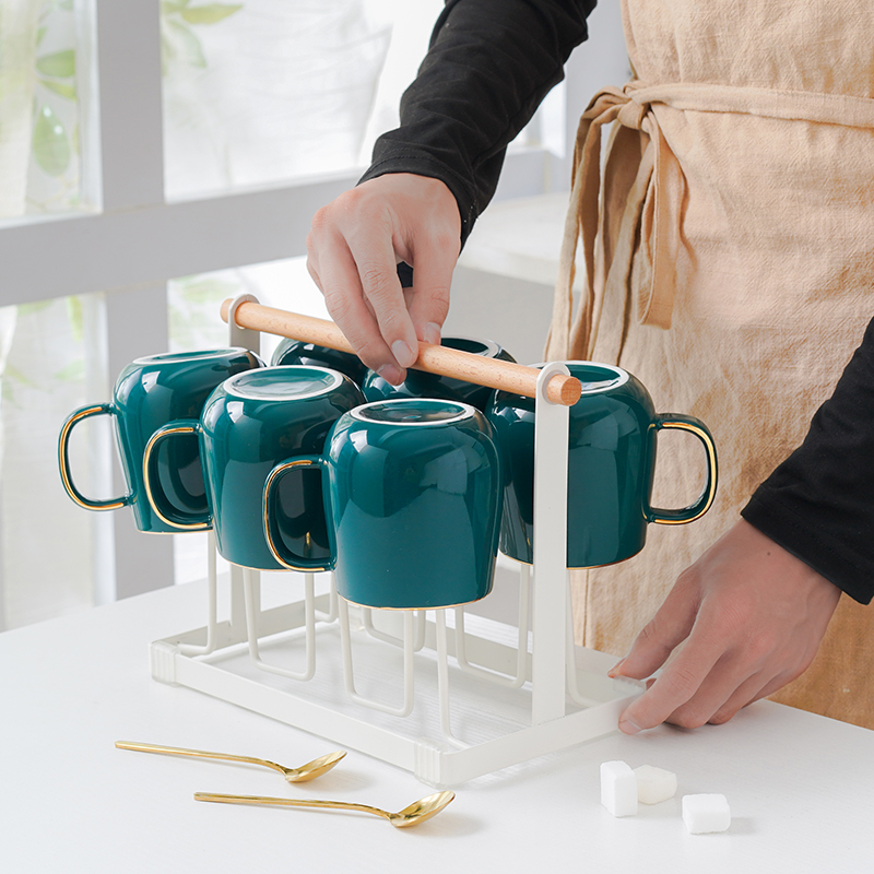 陶瓷杯子水杯套装创意咖啡杯马克杯早餐杯简约家用客厅喝水杯茶杯