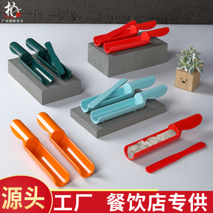 仿瓷塑料虾滑模具盘子特色火锅店创意竹筒肉丸子制作器鱼滑装盘器