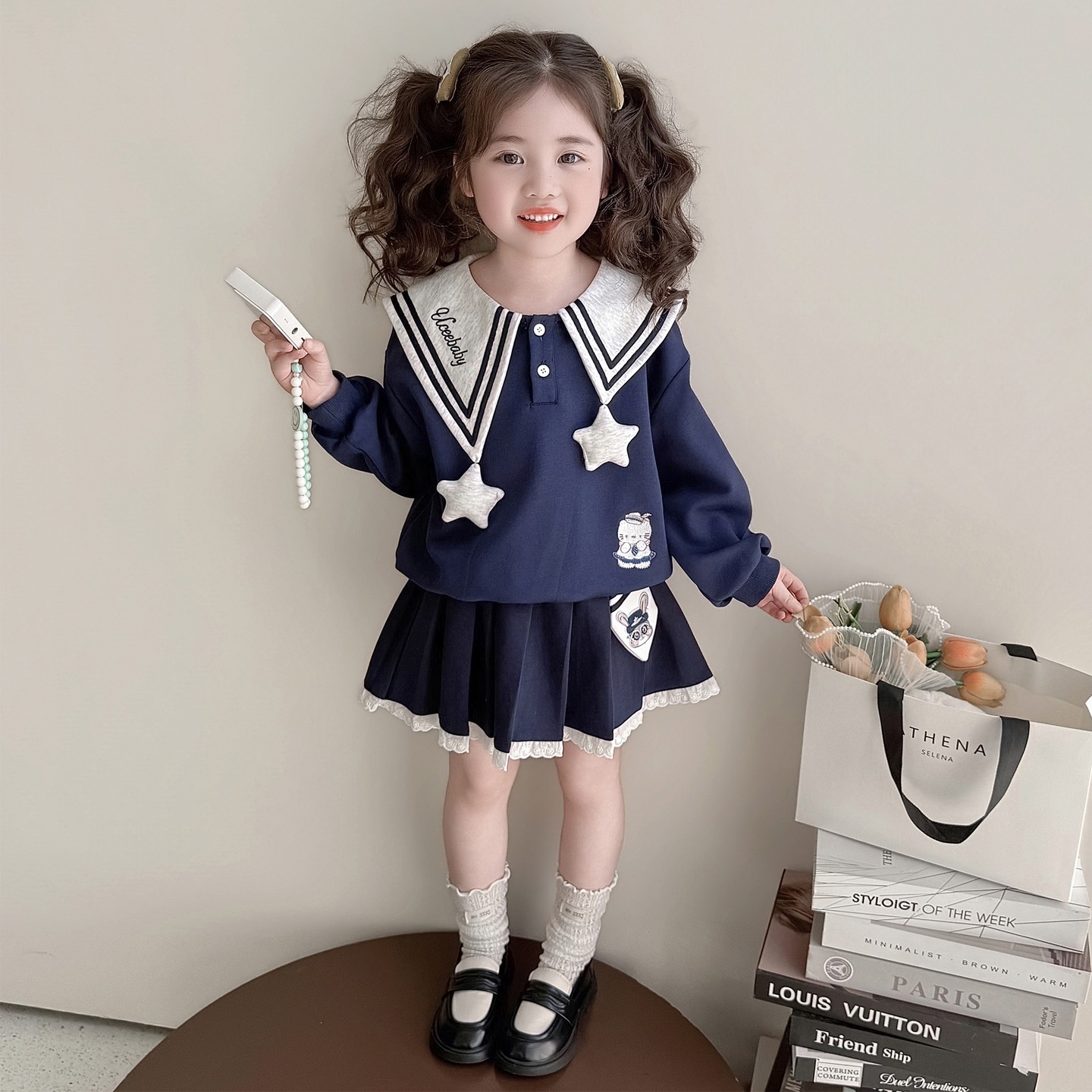 女童春装套装2026新款jk学院风儿童百褶裙两件套女宝宝春秋季裙子,童装/婴儿装/亲子装,套装,淘宝优惠券,粉丝福利购,淘宝优惠卷