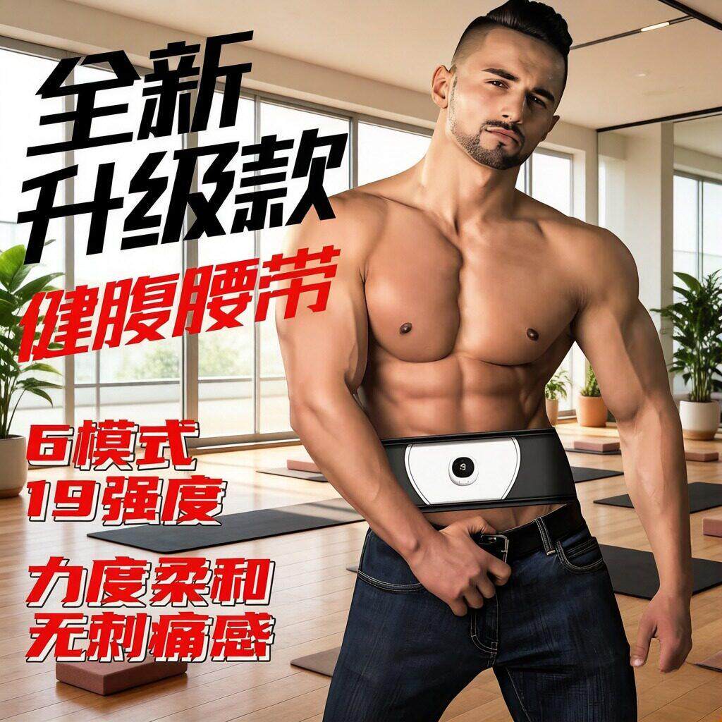 懒人健身按摩腰带塑腰腹部仪智能收腹甩脂电子瘦身带腰带护腰健腹
