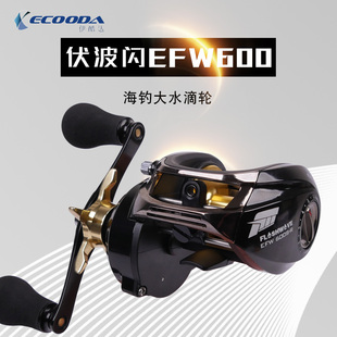 伊酷达伏波闪雷强EFW600海钓水滴轮路亚轮慢摇水滴轮鱼线轮渔轮