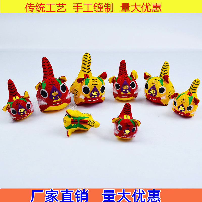 布老虎民间工艺品玩偶手工摆件宝宝婴儿满月小礼品布艺刺绣中国风
