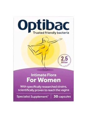 26年8月英国OptiBac妇科调理女性私处护理益生菌30粒乳酸杆胶囊