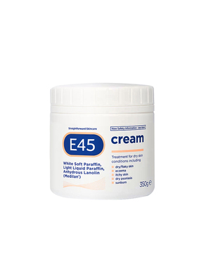 英国E45面霜身体乳液补水保湿大白罐保税仓发货500g/350g/125g