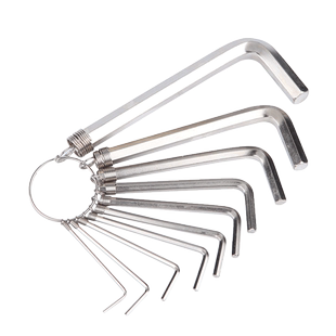 10件内六角扳手套装内六角螺丝刀套装钥匙扣迷你内六方扳手加长